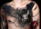 Мужские и женские татуировки на груди: идеи, значение, фото